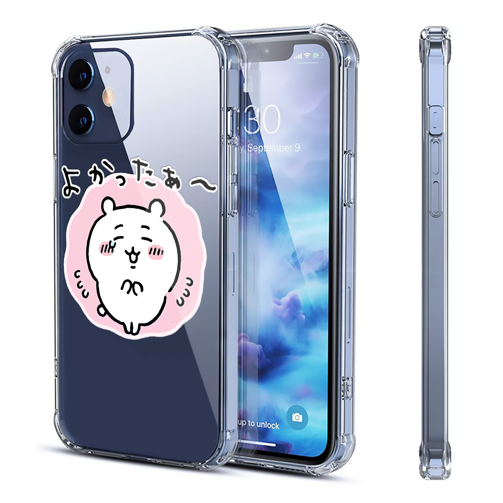 （画像用） ちいかわ ちいかわ Chii-kawa chiikawa 【iPhone 12シリーズ対応】透明スマホケース（クリアソフトケース）
